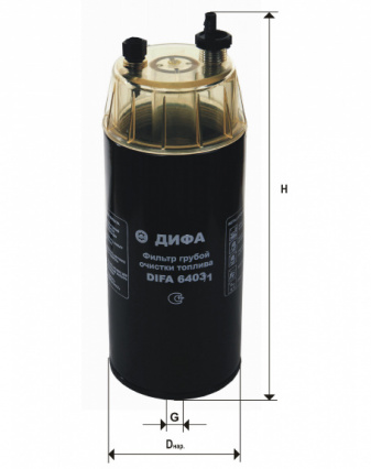 DIFA 6403/1 (с колбой в сборе), Фильтр грубой очистки топлива